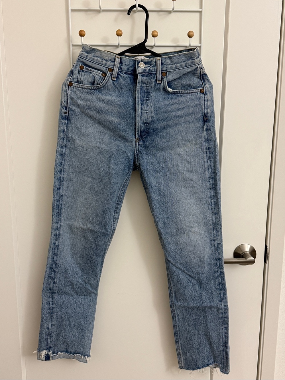 Agolde Straight Light Blue Denim Jeans